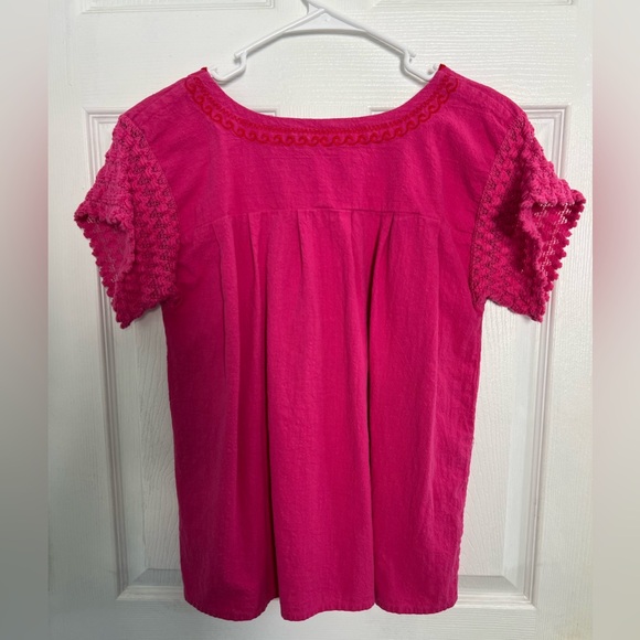 Mexican Embroidered Pink Top - Picture 6 of 8